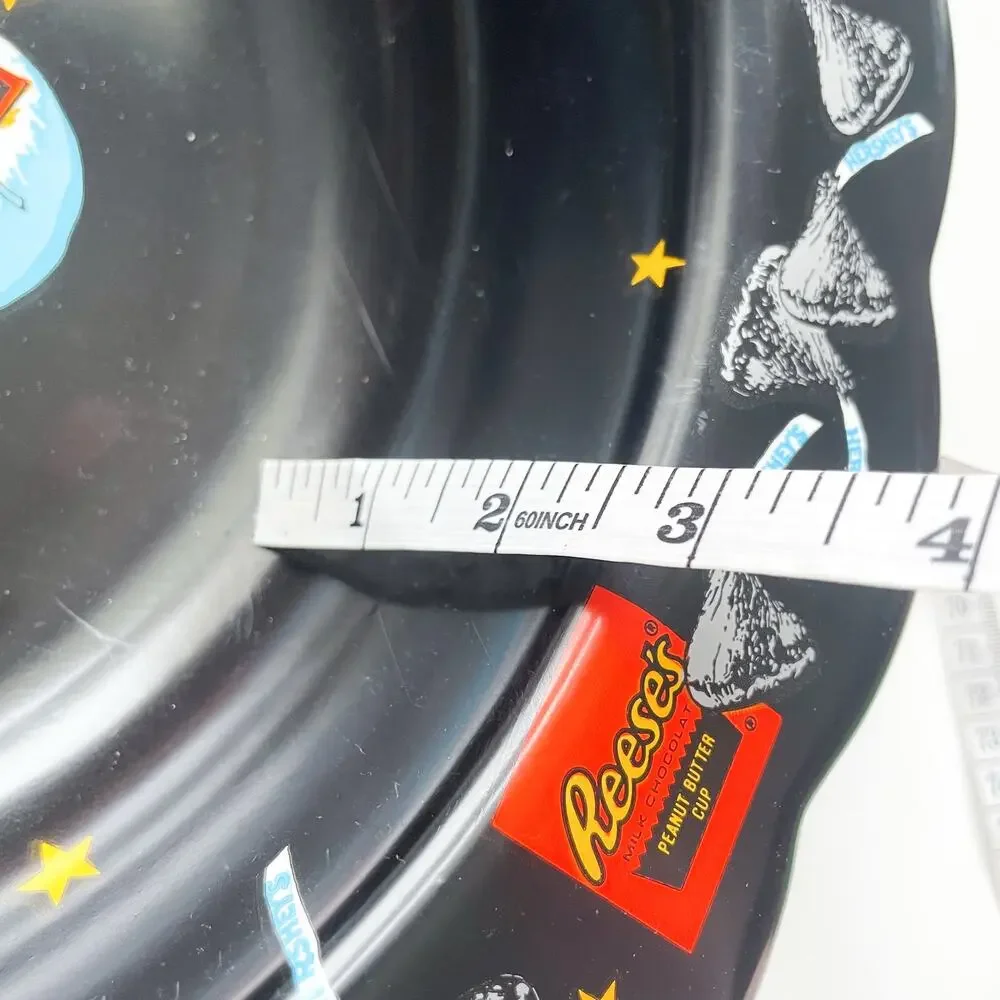 Vintage 90s Halloween Trick-or-Treat Black Candy Bowl Reeses Hershey Kiss